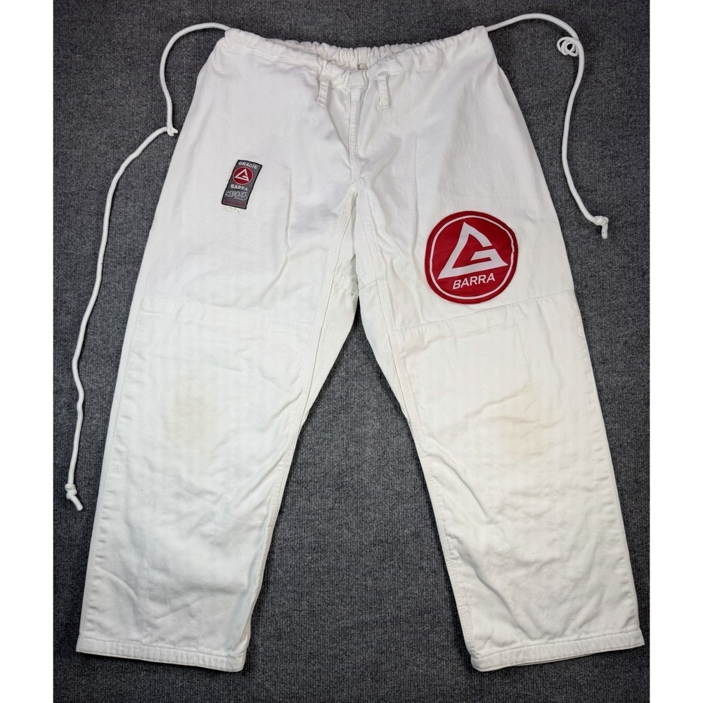 Gracie Barra A4 White Gi Pants BJJ MMA Kimono Official 40 Waist
